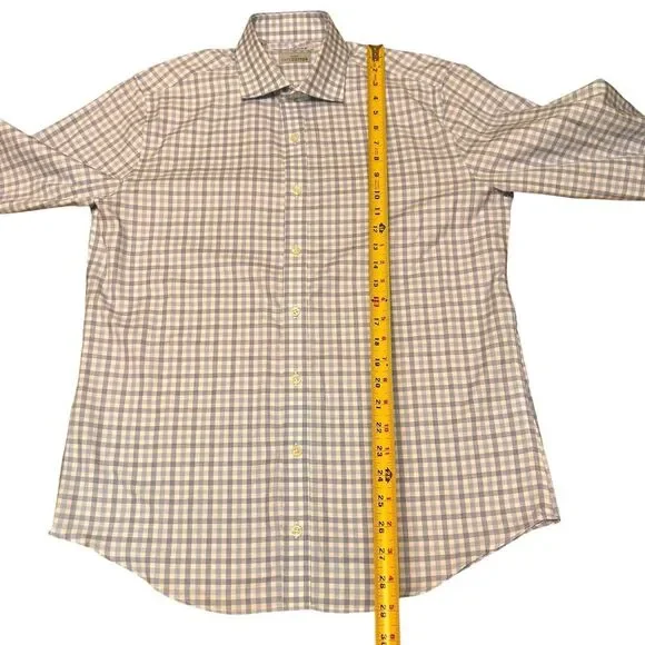 Twillory Safe Cotton Shirt Men's 16 32/33 Blue Tailored Fit Dress Business - Picture 7 of 8